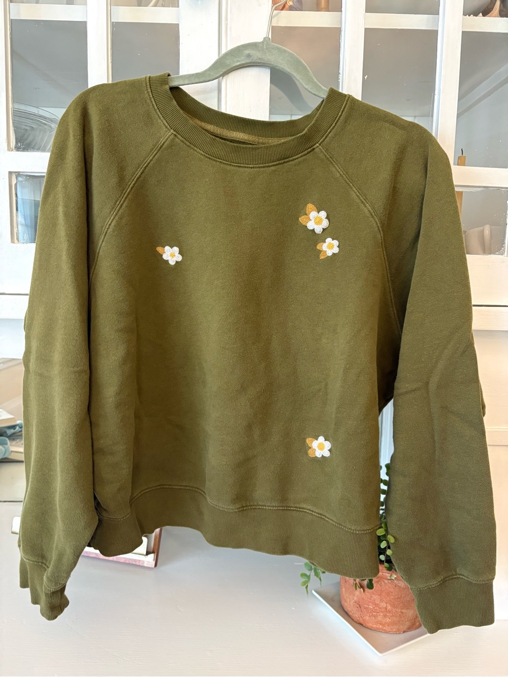 Old Navy Olive Green Crewneck Sweatshirt